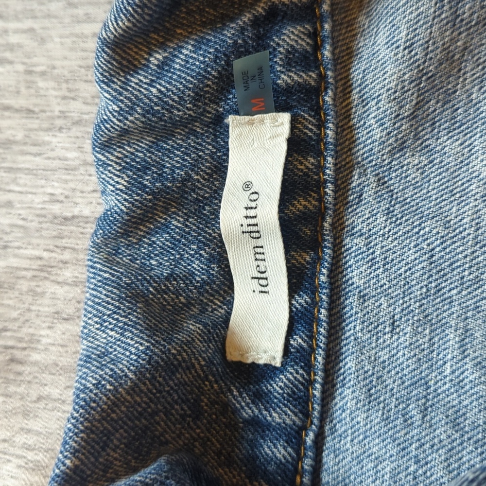 Denim Short Sleeve Jumpsuit - Picture 7 of 8